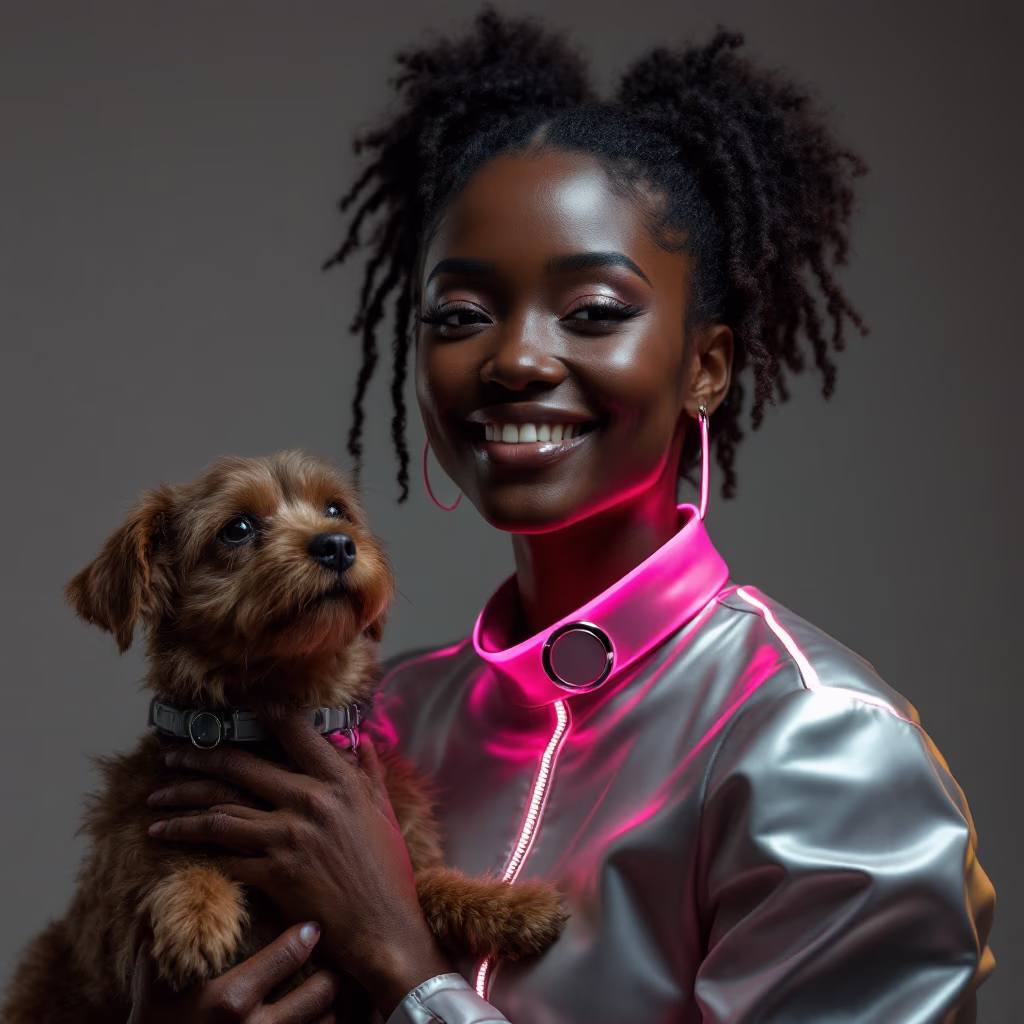 Headshot of a happy pet owner after training